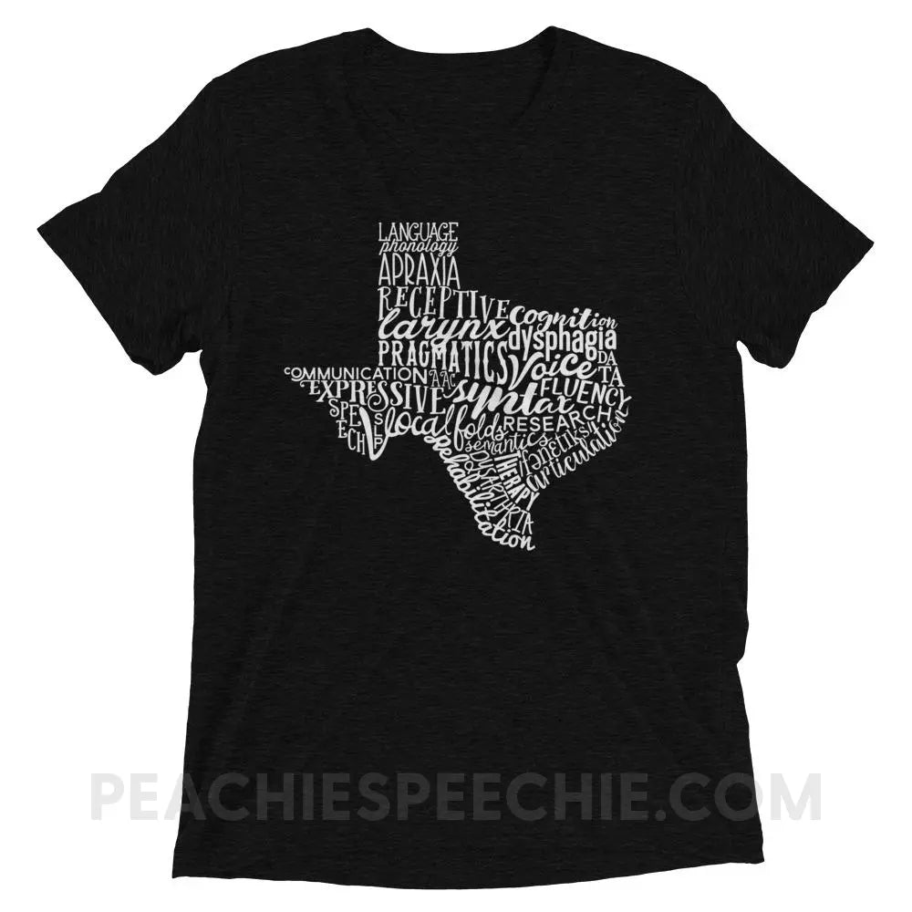 Texas SLP Tri-Blend Tee - Solid Black Triblend / XS - T-Shirts & Tops peachiespeechie.com