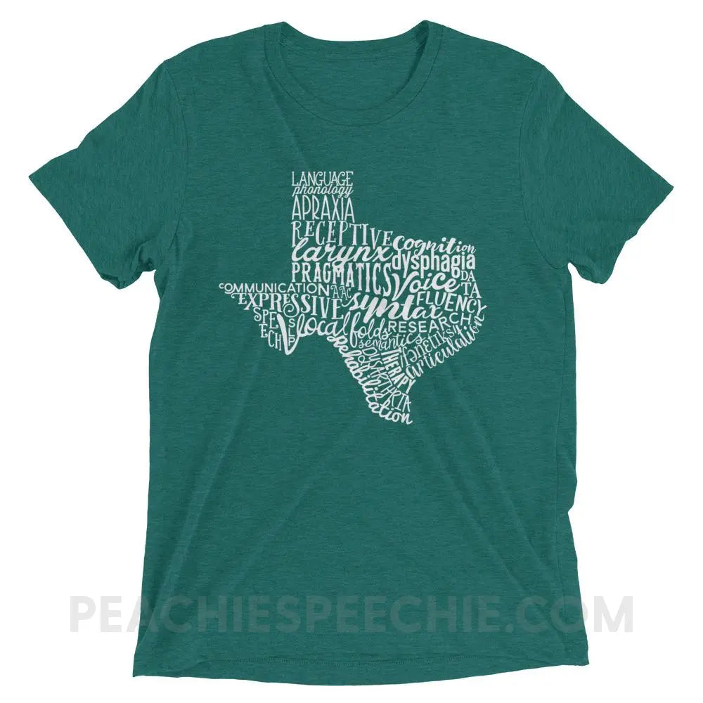 Texas SLP Tri-Blend Tee - Teal Triblend / XS - T-Shirts & Tops peachiespeechie.com