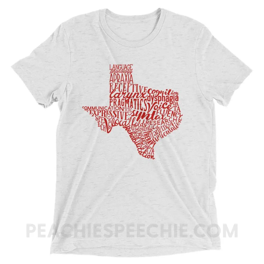 Texas SLP Tri-Blend Tee - White Fleck Triblend / XS - T-Shirts & Tops peachiespeechie.com
