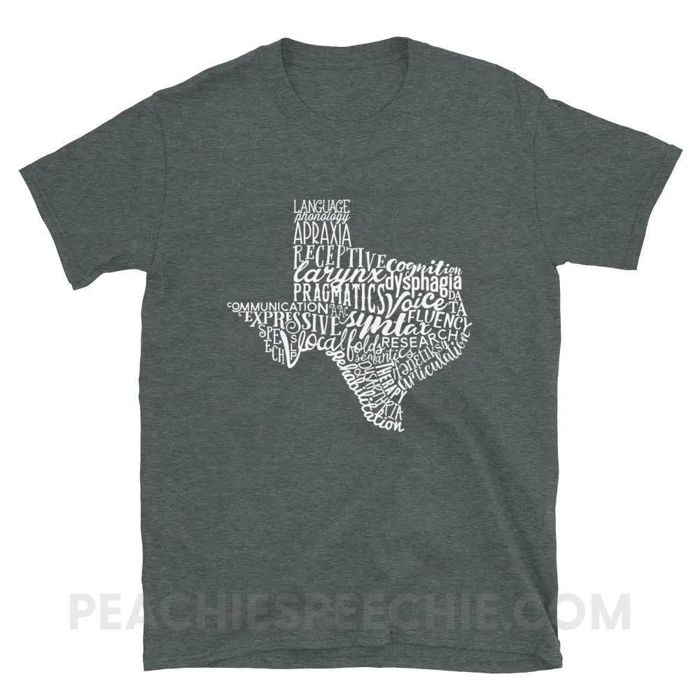 Texas SLP Classic Tee - Dark Heather / S - T-Shirts & Tops peachiespeechie.com