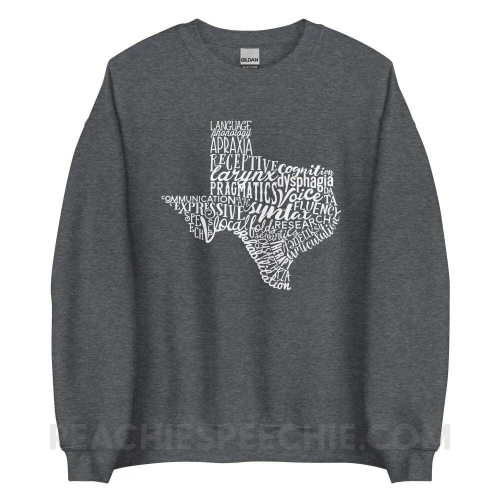Texas SLP Classic Sweatshirt - Dark Heather / S - peachiespeechie.com