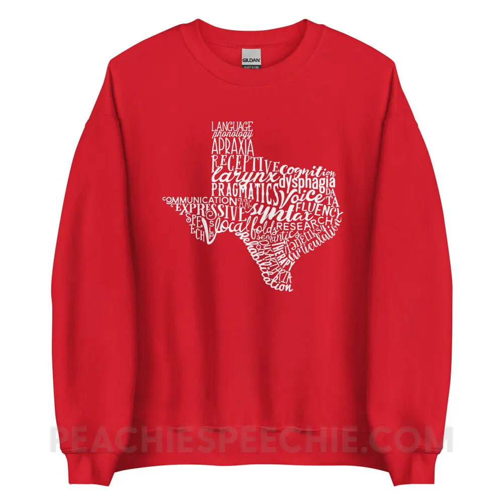 Texas SLP Classic Sweatshirt - Red / S - peachiespeechie.com