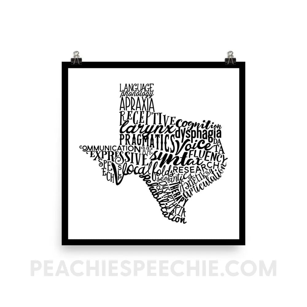 Texas SLP Poster - 10×10 - Posters peachiespeechie.com