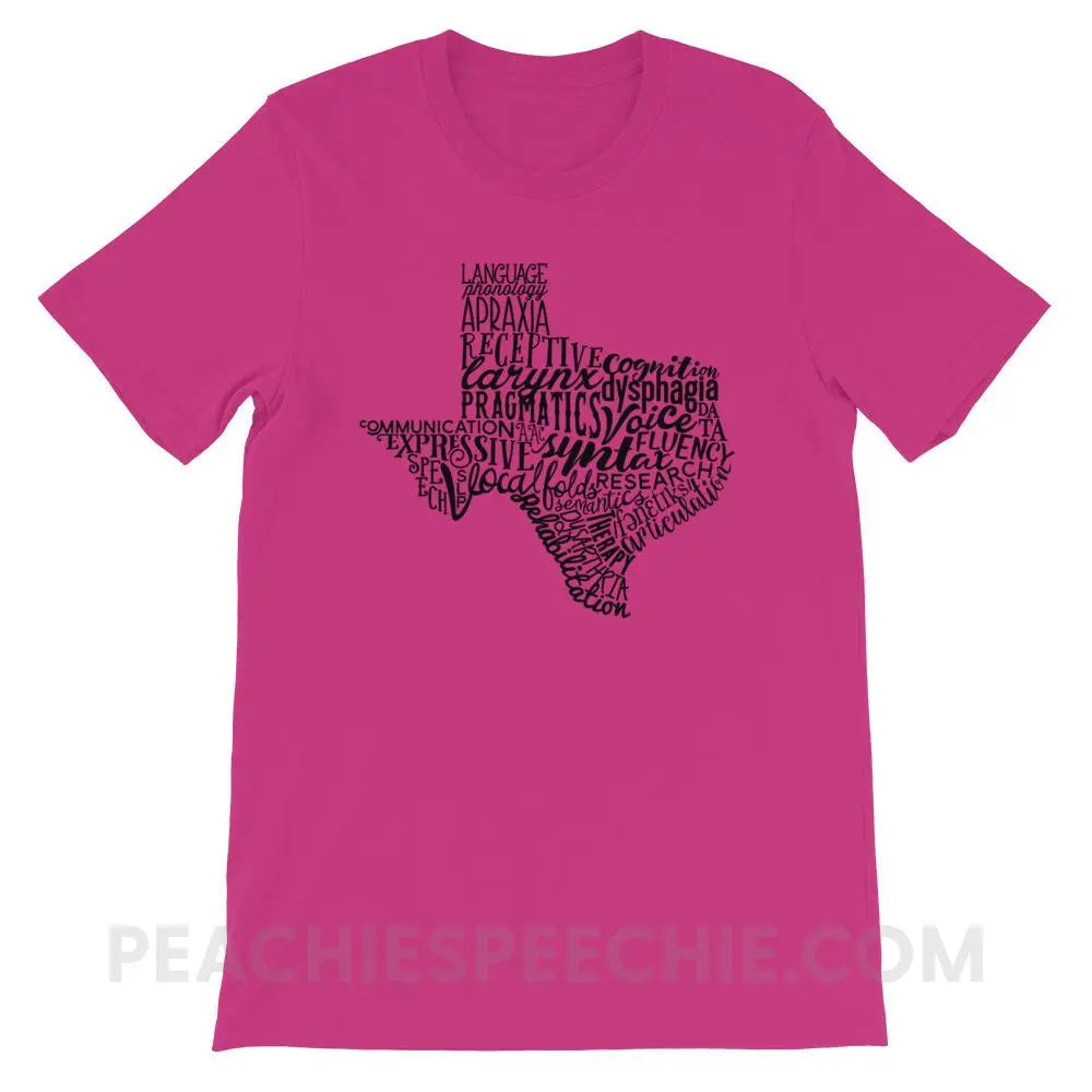 Texas SLP Premium Soft Tee - Berry / S - T-Shirts & Tops peachiespeechie.com