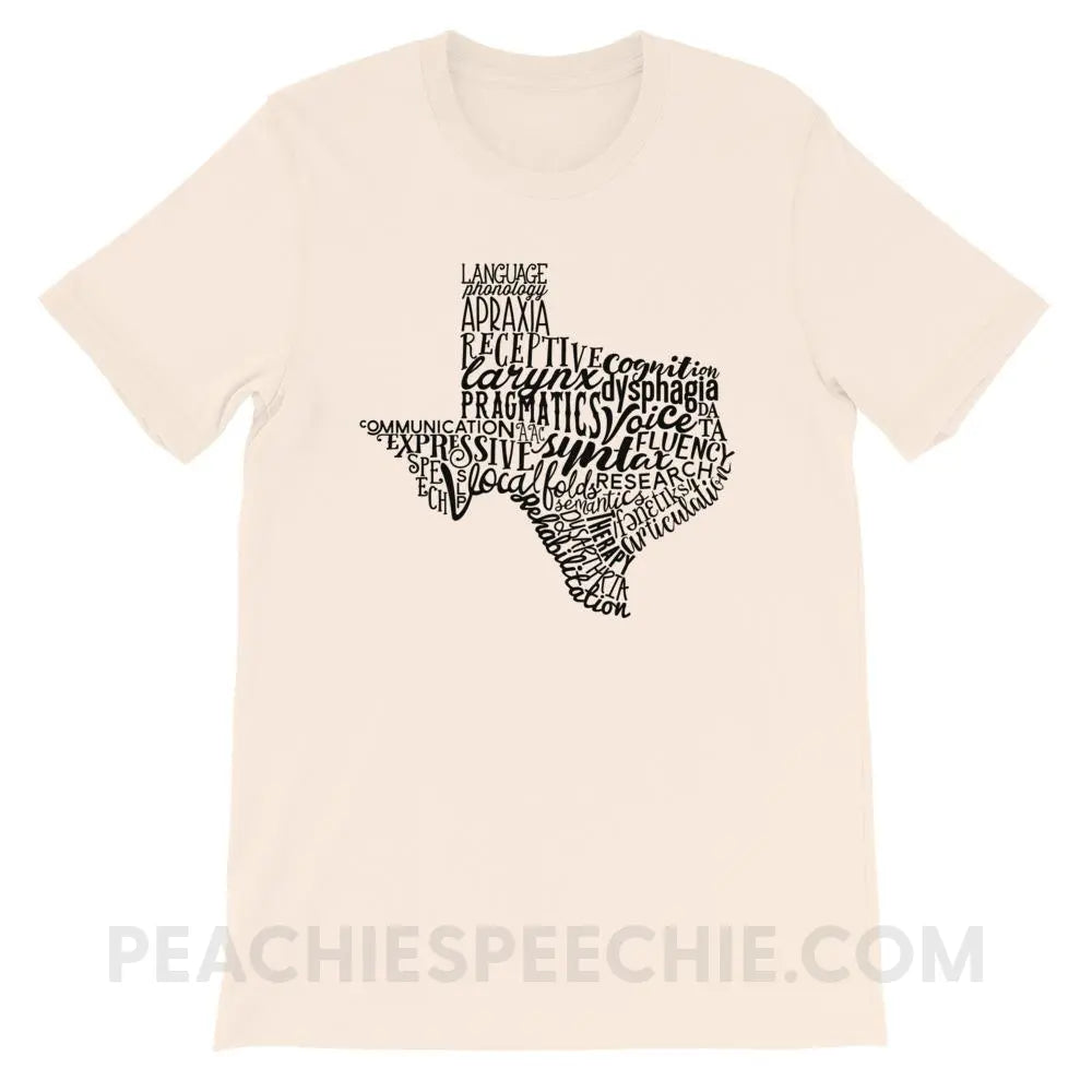 Texas SLP Premium Soft Tee - Cream / S - T-Shirts & Tops peachiespeechie.com