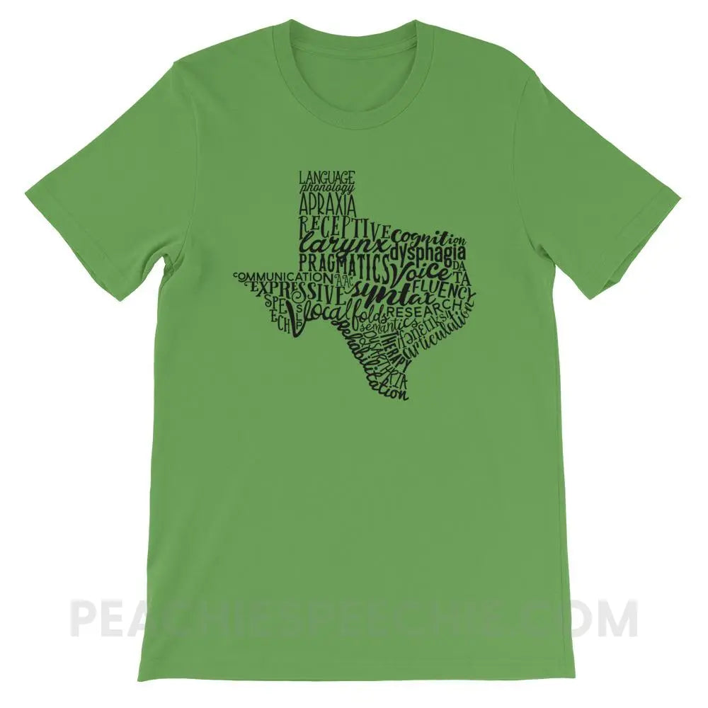 Texas SLP Premium Soft Tee - Leaf / S - T-Shirts & Tops peachiespeechie.com
