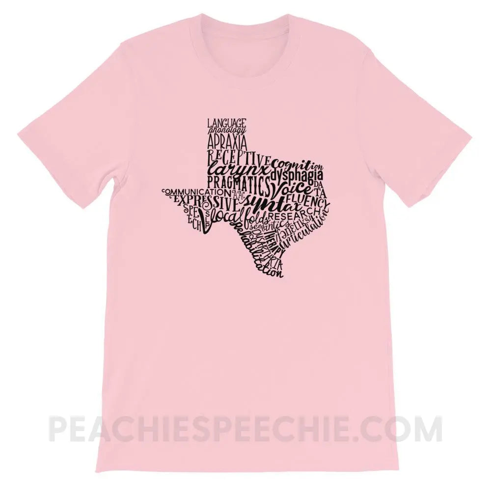 Texas SLP Premium Soft Tee - Pink / S - T-Shirts & Tops peachiespeechie.com