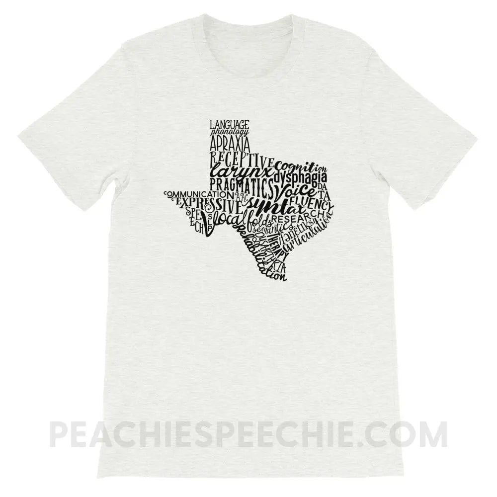 Texas SLP Premium Soft Tee - Ash / S - T-Shirts & Tops peachiespeechie.com