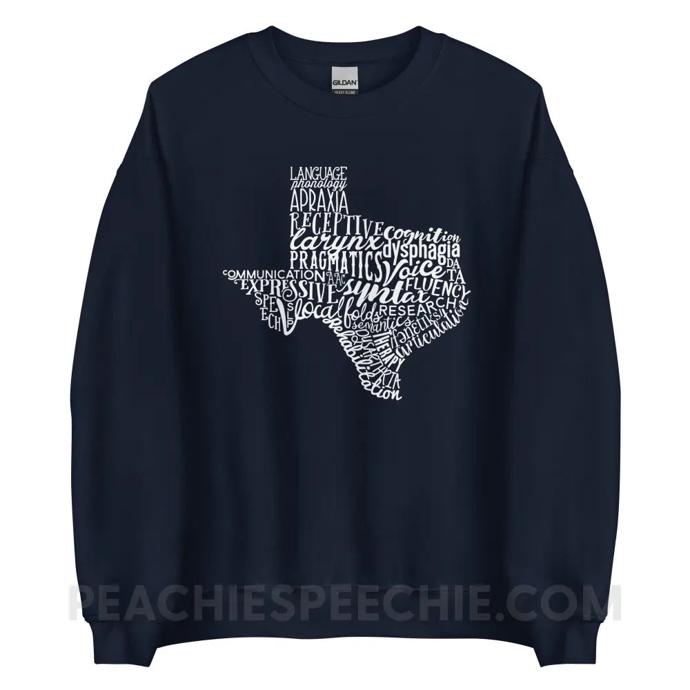 Texas SLP Classic Sweatshirt - Navy / XL - peachiespeechie.com