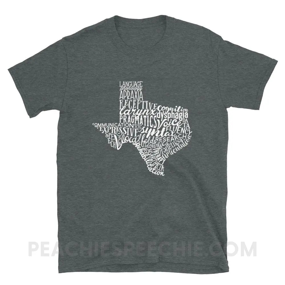 Texas SLP Classic Tee - Dark Heather / S - T-Shirts & Tops peachiespeechie.com