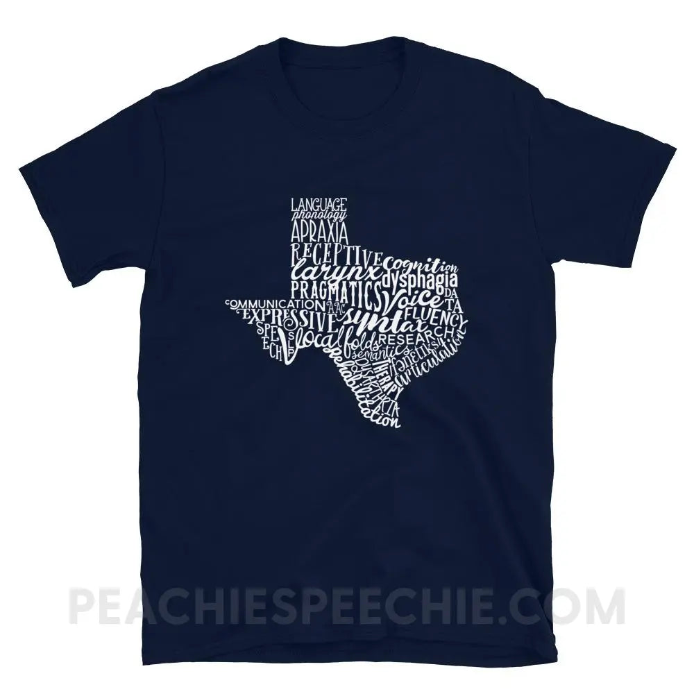 Texas SLP Classic Tee - Navy / S - T-Shirts & Tops peachiespeechie.com