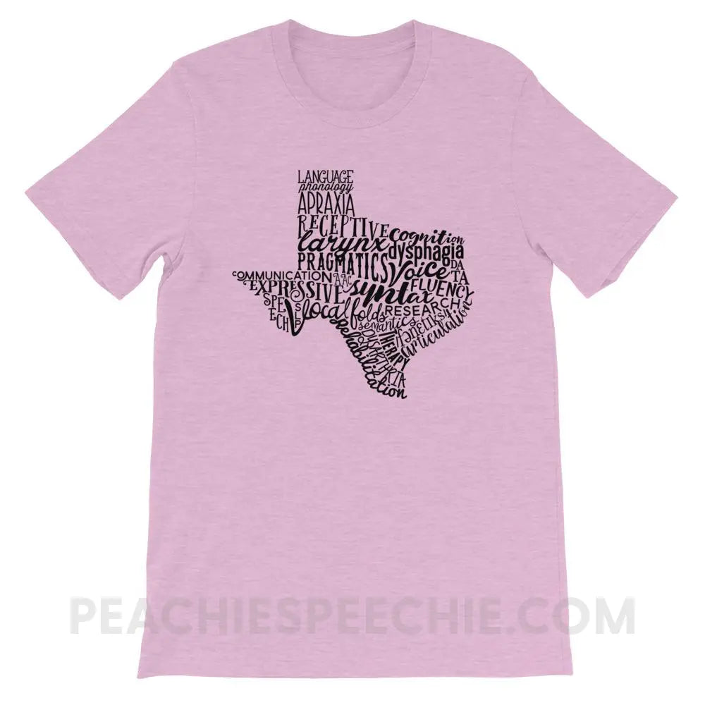 Texas SLP Premium Soft Tee - Heather Prism Lilac / XS - T-Shirts & Tops peachiespeechie.com