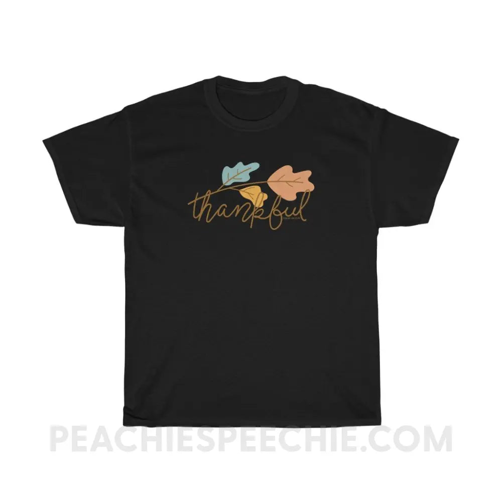 Thankful Classic Tee - Black / S - T-Shirts & Tops peachiespeechie.com
