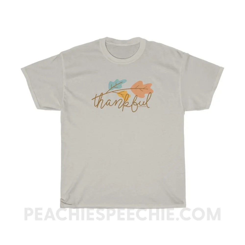 Thankful Classic Tee - Ice Grey / S - T-Shirts & Tops peachiespeechie.com