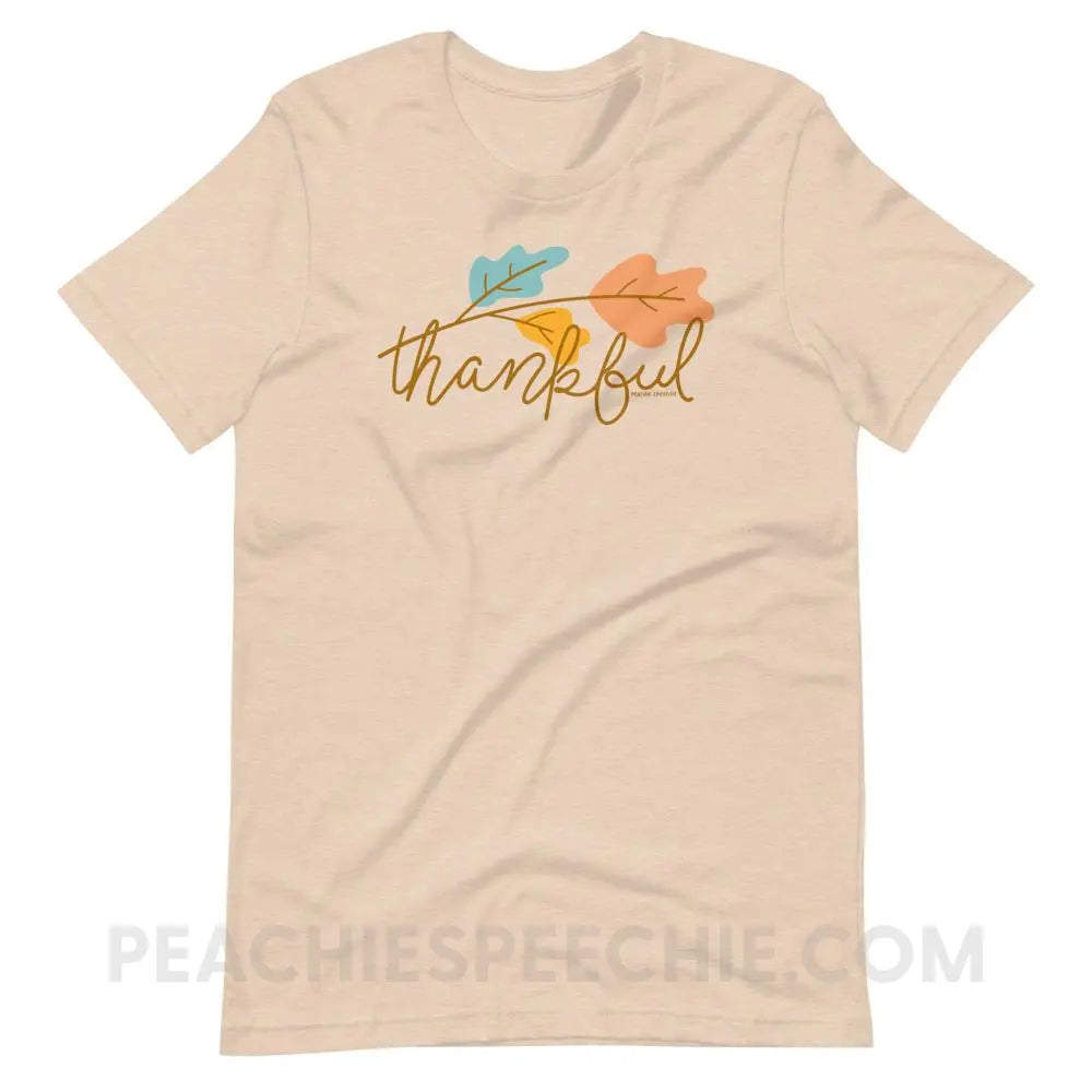 Thankful Premium Soft Tee - Heather Dust / 2XL - T-Shirts & Tops peachiespeechie.com