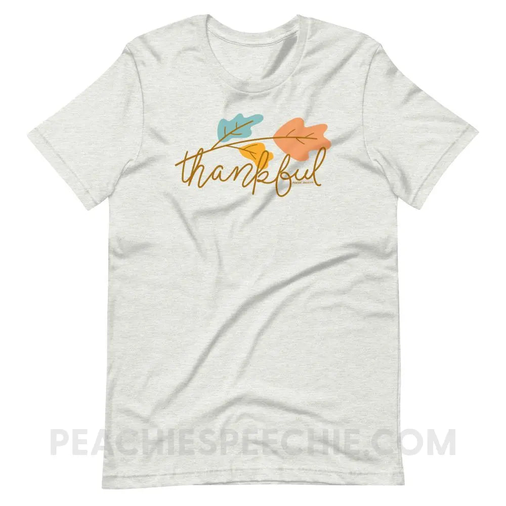Thankful Premium Soft Tee - Ash / 2XL - T-Shirts & Tops peachiespeechie.com
