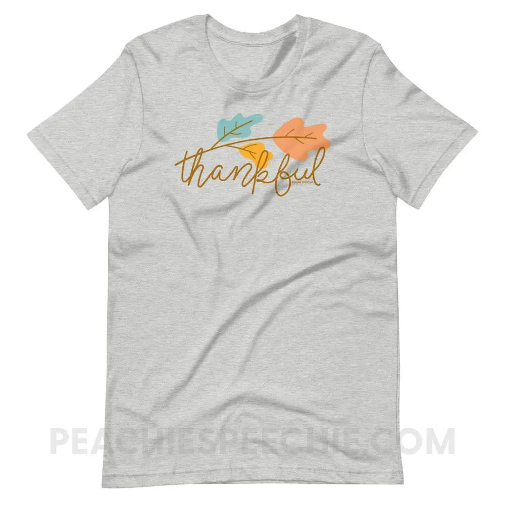 Thankful Premium Soft Tee - Athletic Heather / S - T-Shirts & Tops peachiespeechie.com