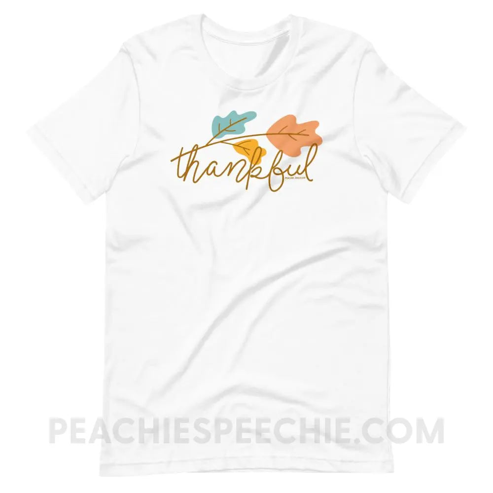 Thankful Premium Soft Tee - White / XS - T-Shirts & Tops peachiespeechie.com