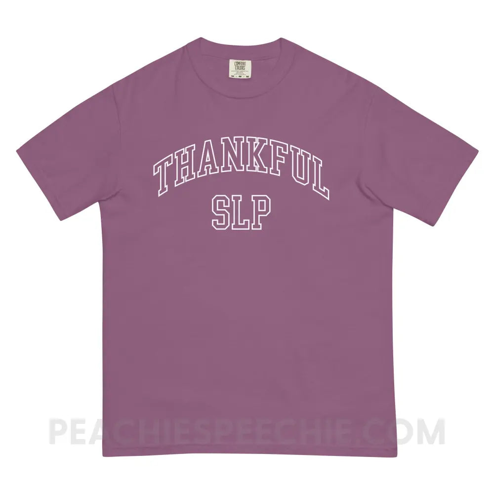 Thankful SLP Comfort Colors Tee - Berry / S - peachiespeechie.com