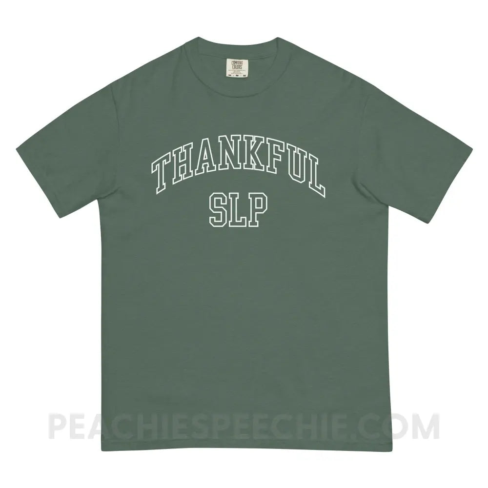 Thankful SLP Comfort Colors Tee - Blue Spruce / S - peachiespeechie.com