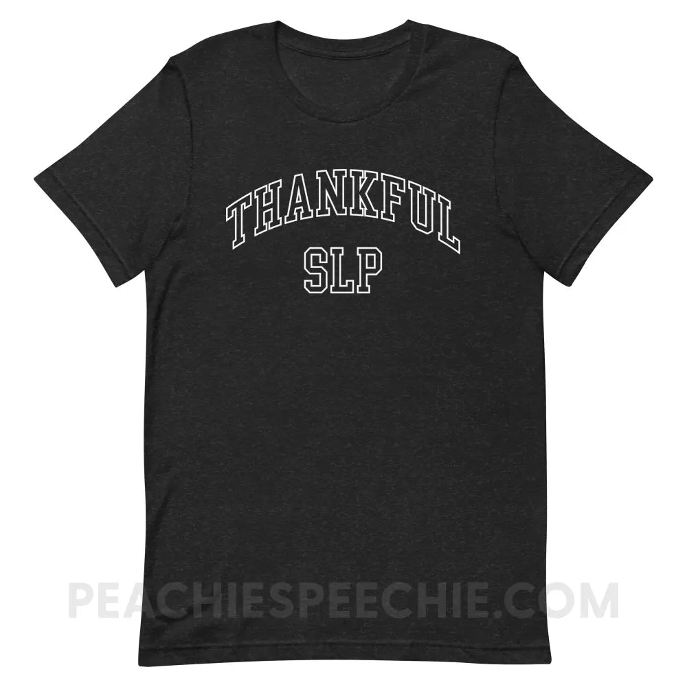 Thankful SLP Premium Soft Tee - Black Heather / XS - peachiespeechie.com