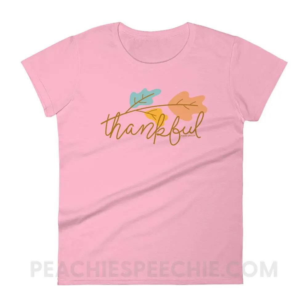Thankful Women’s Trendy Tee - Charity Pink / S - T-Shirts & Tops peachiespeechie.com