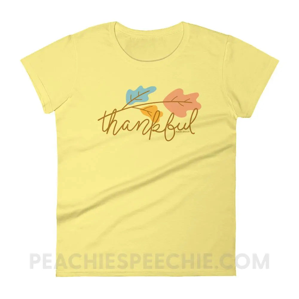 Thankful Women’s Trendy Tee - T-Shirts & Tops peachiespeechie.com