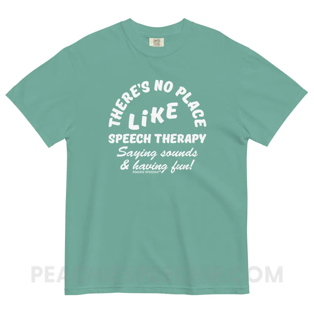 There’s No Place Like Speech Therapy Comfort Colors Tee - Seafoam / S peachiespeechie.com