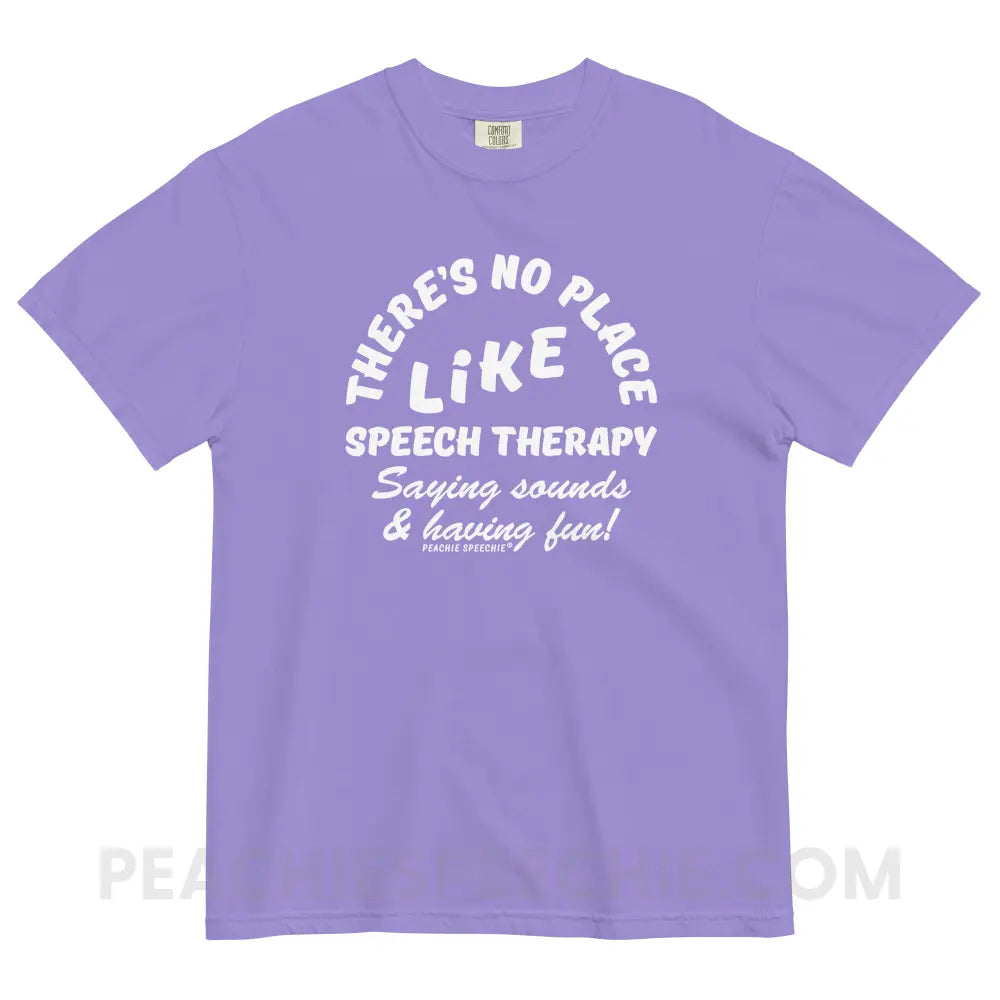 There’s No Place Like Speech Therapy Comfort Colors Tee - Violet / S peachiespeechie.com