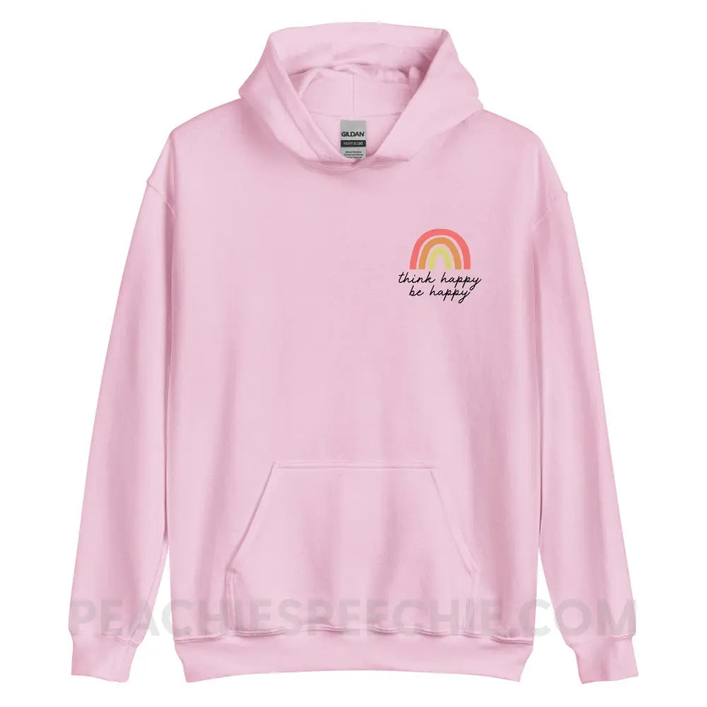 Think Happy Be Classic Sweatshirt - Light Pink / S - peachiespeechie.com