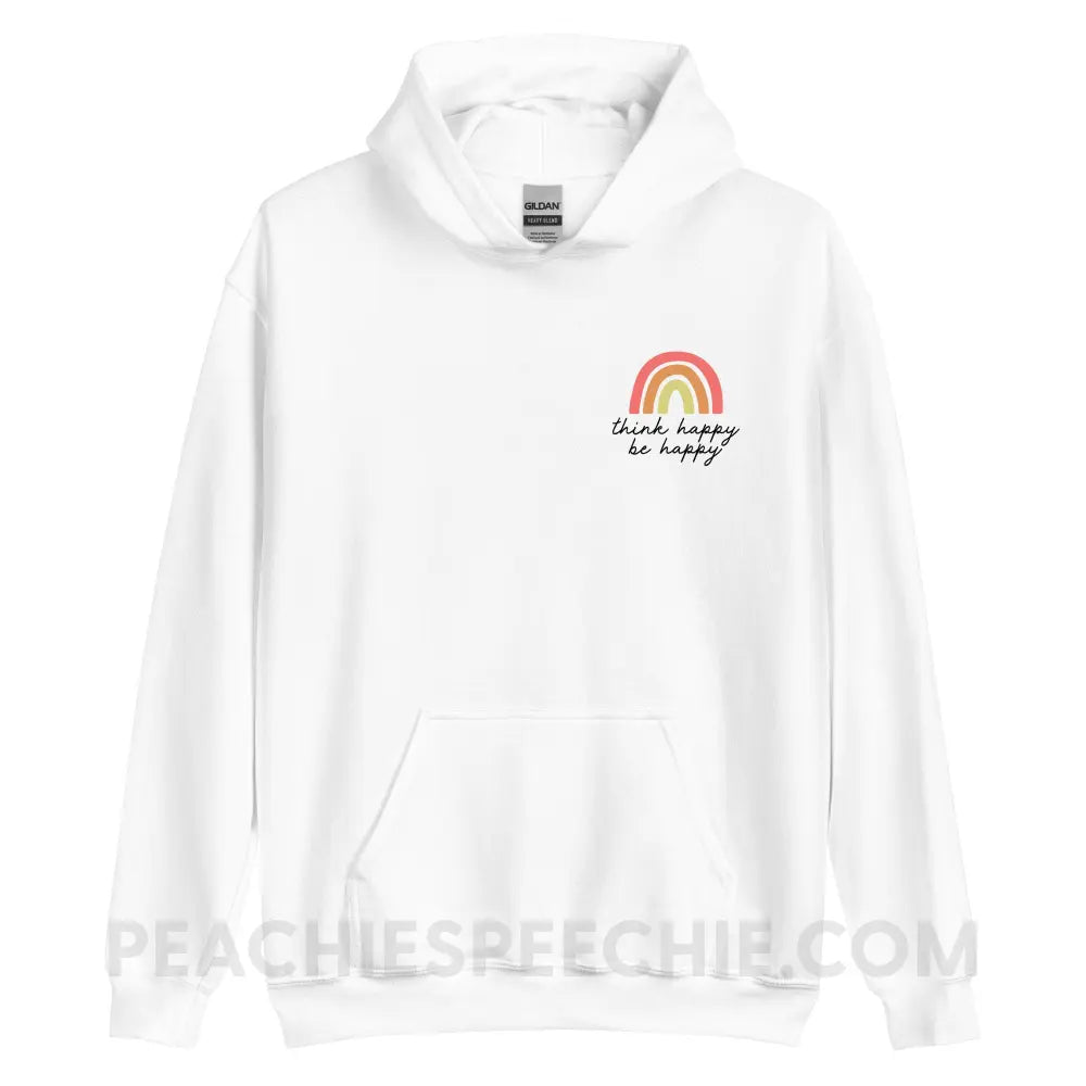 Think Happy Be Classic Sweatshirt - White / S - peachiespeechie.com