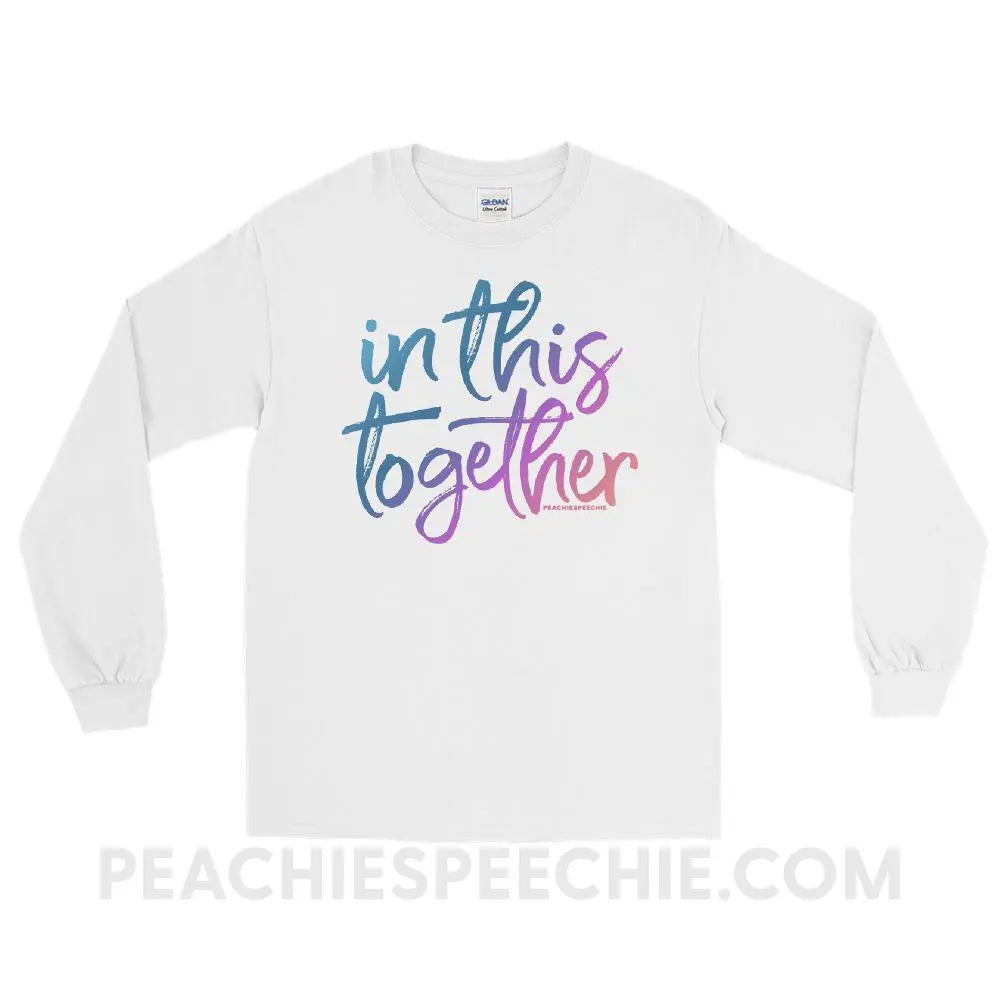 In This Together Long Sleeve Tee - White / S - T-Shirts & Tops peachiespeechie.com