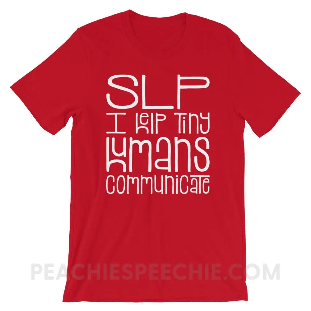 Tiny Humans Premium Soft Tee - Red / S T - Shirts & Tops peachiespeechie.com