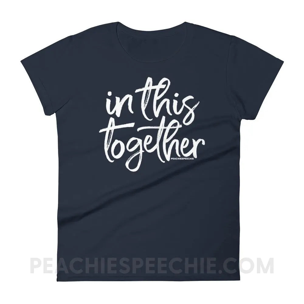 In This Together Women’s Trendy Tee - Navy / S T-Shirts & Tops peachiespeechie.com