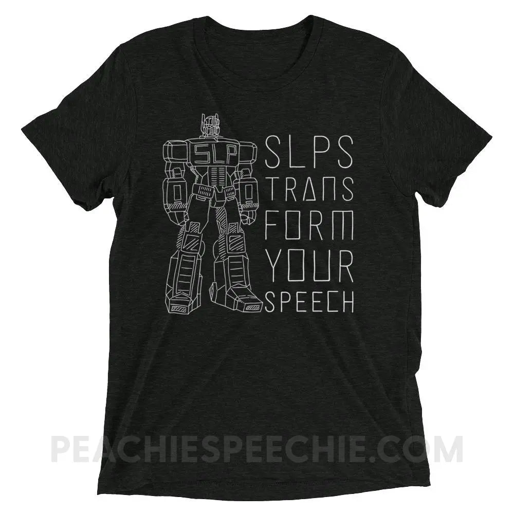 Transform Speech Tri - Blend Tee - Charcoal - Black Triblend / XS - T - Shirts & Tops peachiespeechie.com
