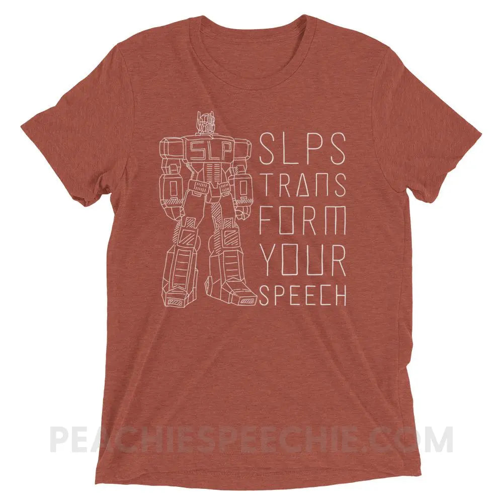 Transform Speech Tri - Blend Tee - Clay Triblend / XS - T - Shirts & Tops peachiespeechie.com