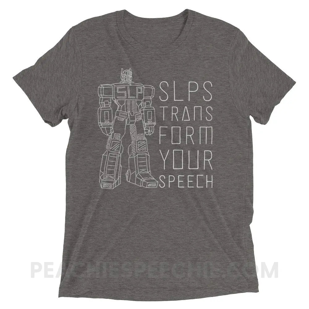 Transform Speech Tri - Blend Tee - Grey Triblend / XS - T - Shirts & Tops peachiespeechie.com