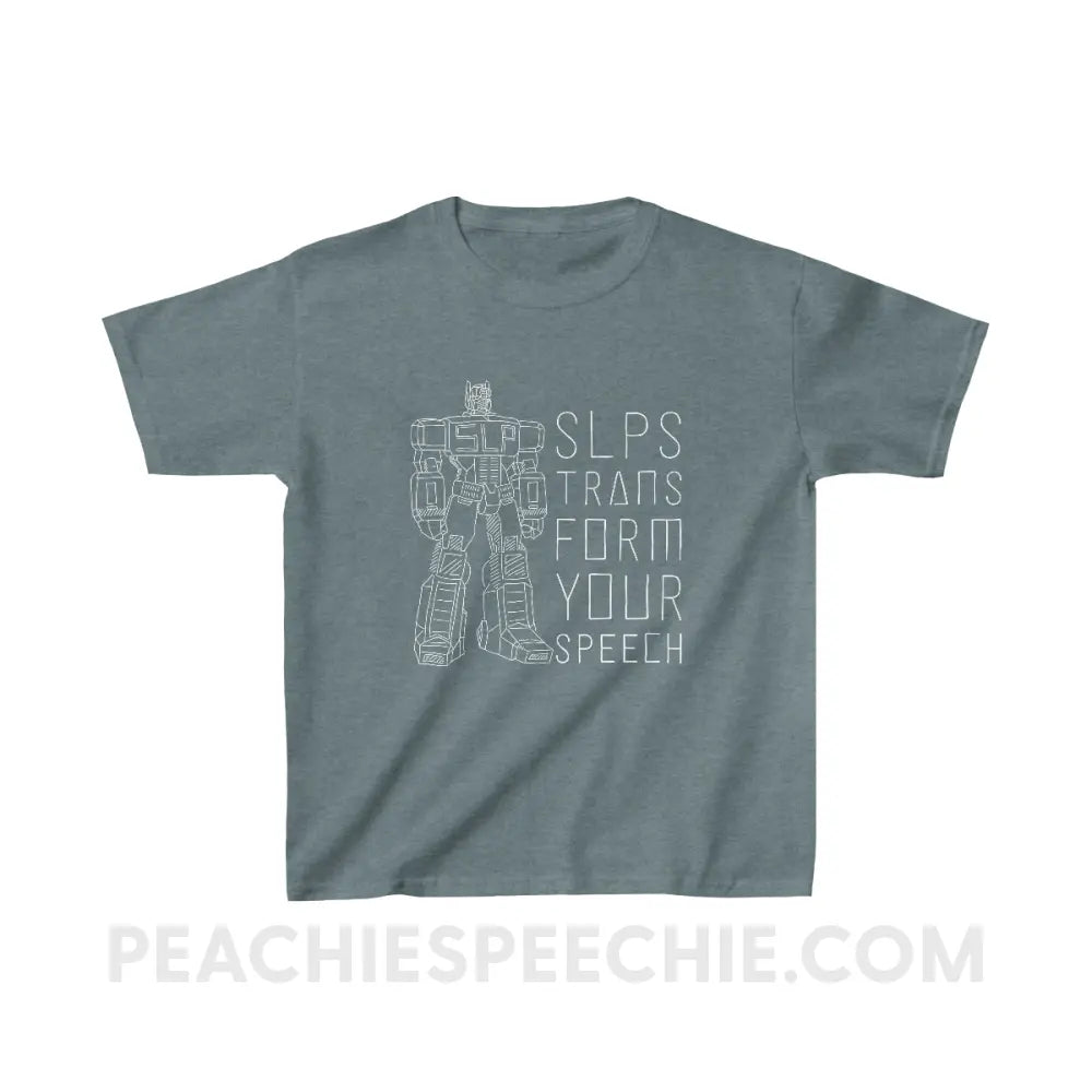 Transform Speech Youth Shirt - Dark Heather / XS - Kids clothes peachiespeechie.com