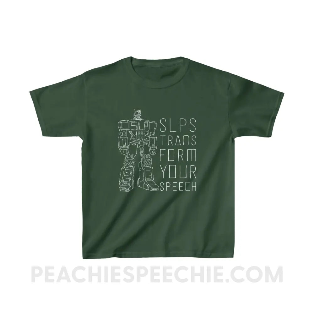 Transform Speech Youth Shirt - Forest Green / XS - Kids clothes peachiespeechie.com