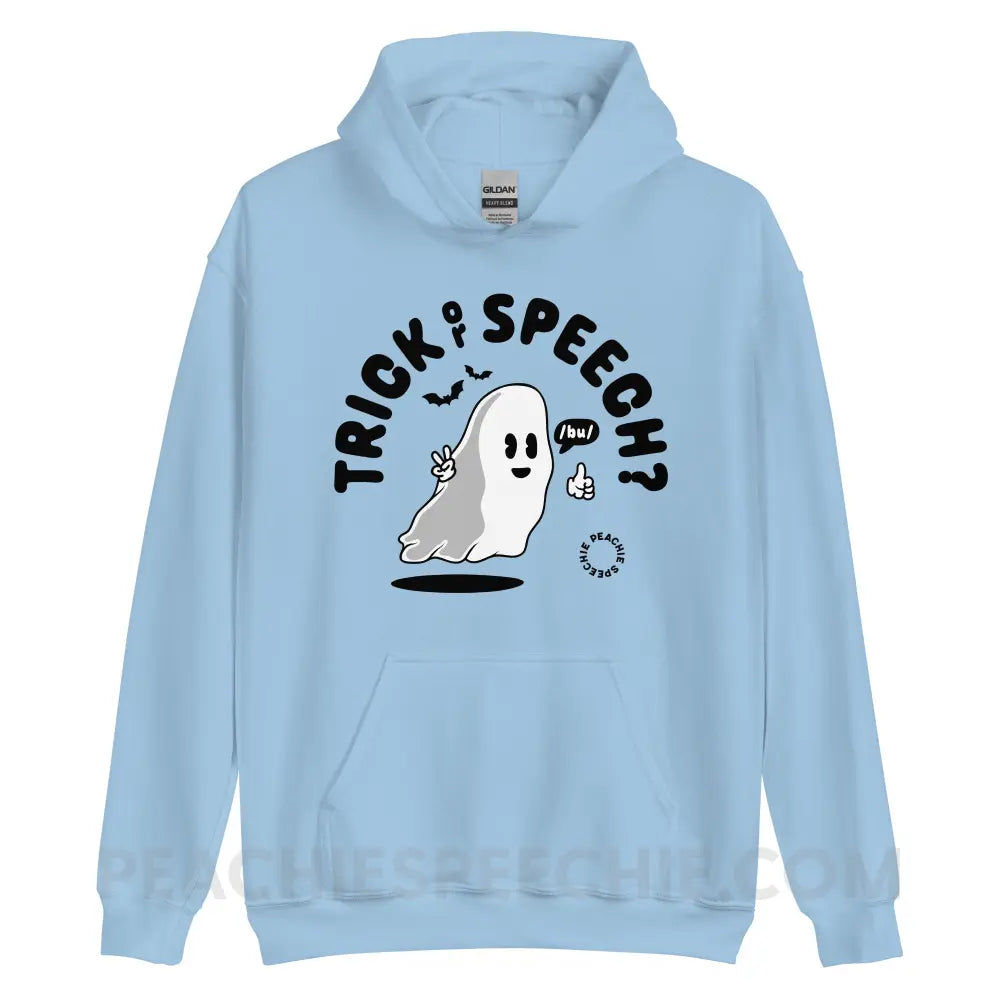 Trick or Speech Classic Hoodie - Light Blue / S - peachiespeechie.com