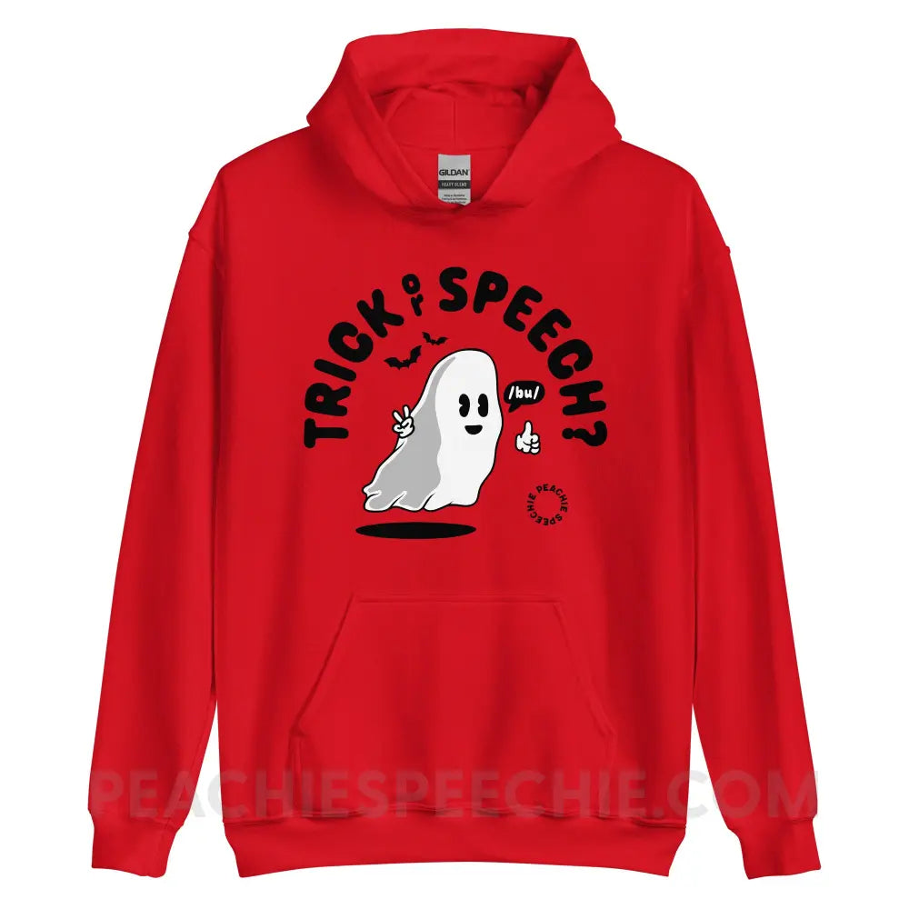 Trick or Speech Classic Hoodie - Red / S - peachiespeechie.com