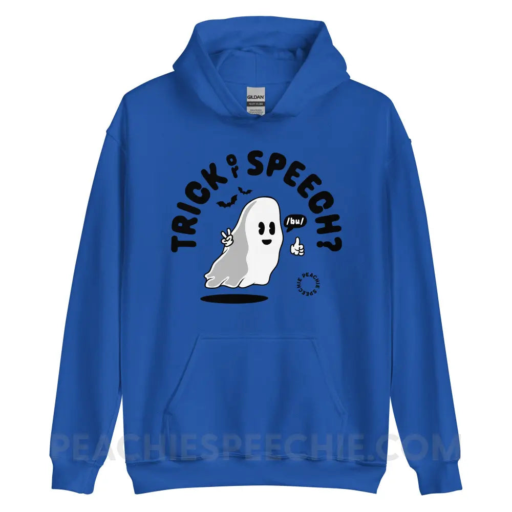 Trick or Speech Classic Hoodie - Royal / S - peachiespeechie.com