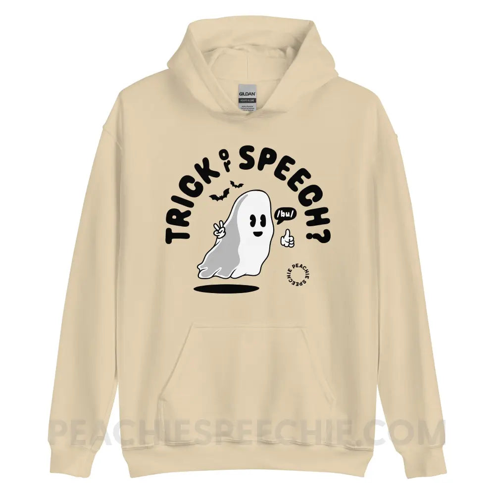 Trick or Speech Classic Hoodie - Sand / S - peachiespeechie.com