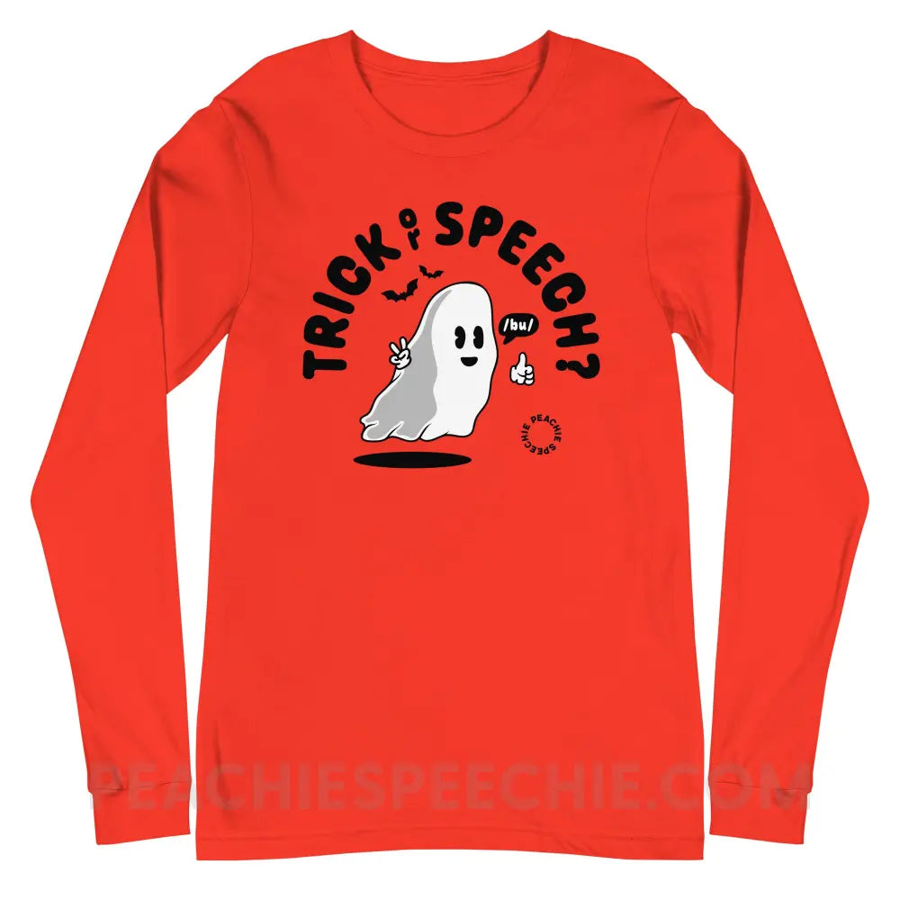 Trick or Speech Premium Long Sleeve - Poppy / XS - peachiespeechie.com