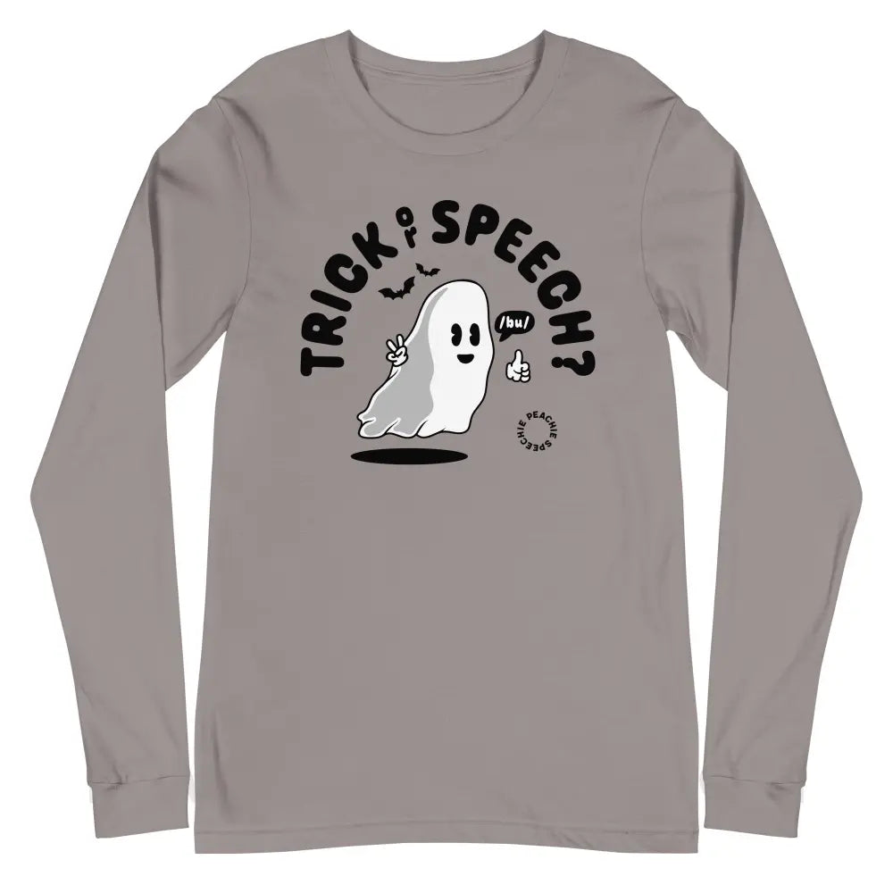 Trick or Speech Premium Long Sleeve - Storm / XS - peachiespeechie.com
