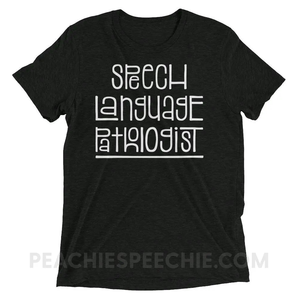 Fun Type SLP Tri-Blend Tee - Charcoal-Black Triblend / XS - T-Shirts & Tops peachiespeechie.com