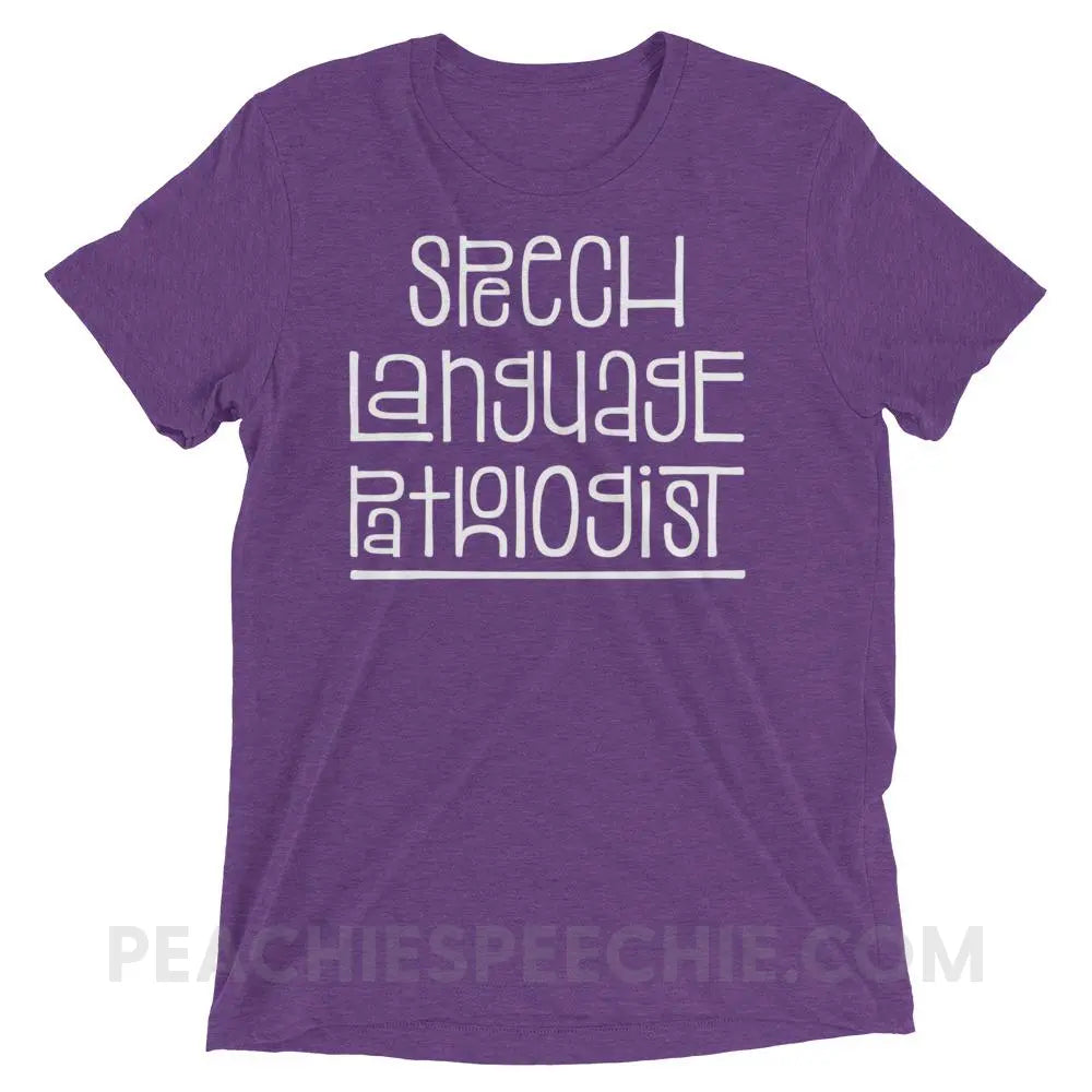 Fun Type SLP Tri-Blend Tee - Purple Triblend / XS - T-Shirts & Tops peachiespeechie.com