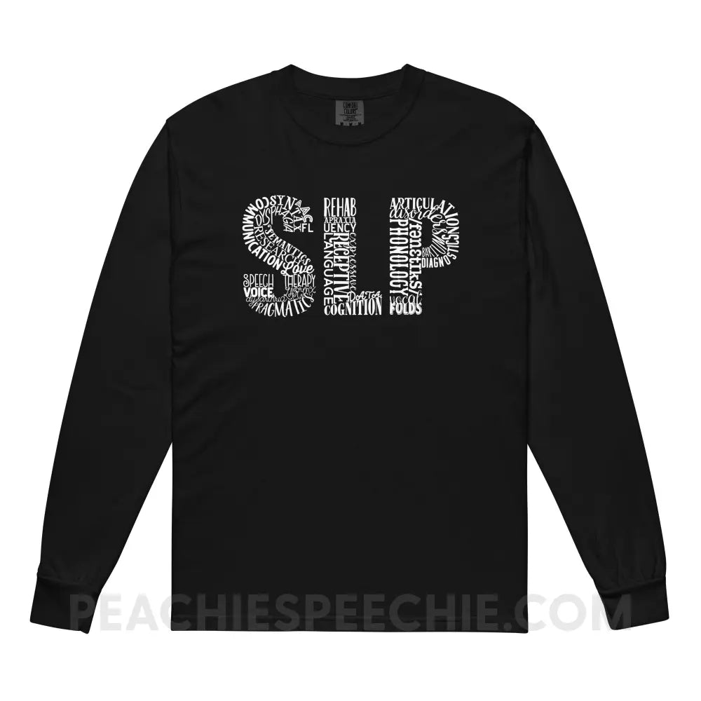 Typographic SLP Comfort Colors Long Sleeve - Black / S - peachiespeechie.com