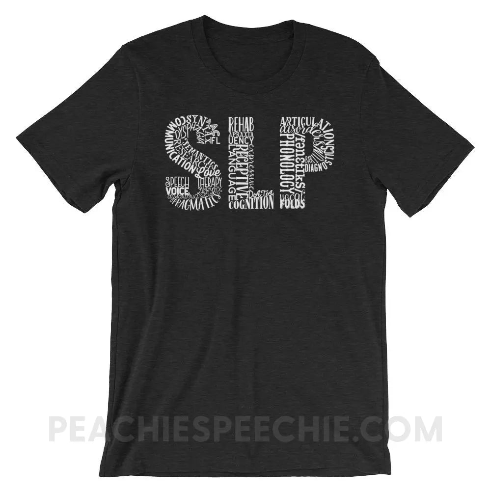 Typographic SLP Premium Soft Tee - Black Heather / XS T-Shirts & Tops peachiespeechie.com