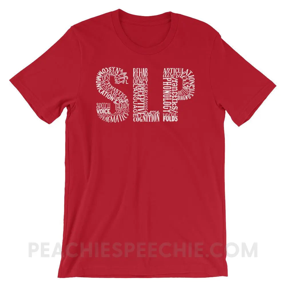 Typographic SLP Premium Soft Tee - Red / S T-Shirts & Tops peachiespeechie.com